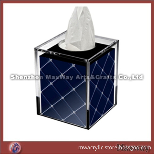 Pure Cubical Fashional Acrylic/Perspex Napkin Box with Fashional Patterns
